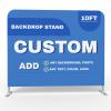 10x8FT Custom Business Backdrop Kit Advertising Background for Event Trade Show with Frame Base view 1