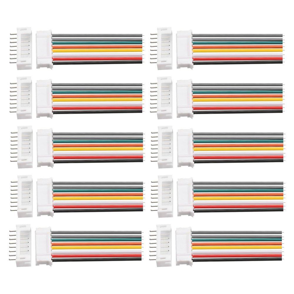 MECCANIXITY Pack of 10 PH 2.0 Single Female Connector Plug 8 Pins with 20cm
