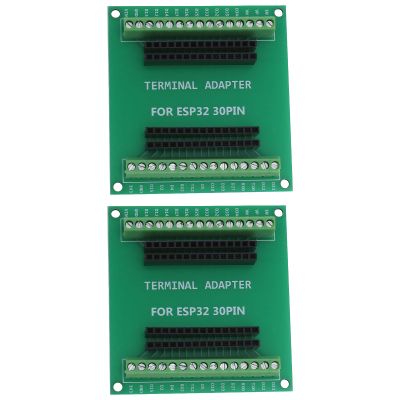 Create idea 2Pcs Green 30 Pin ESP32 Breakout Board Shield GPIO 1 Into 2 for 30PIN ESP-WROOM-32 Microcontroller Development Board 66x63mm