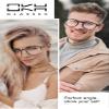 OKH 1.0 Readers Women's Portable Fashion Blue Light Blocking Reading Glasses for Women with Case Computer Readers Black Reading Glasses view 3
