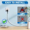 UOMTFAI Wall Cord Hider 39 Inch - Self-Adhesive Wire Cover Raceway for Walls, Flexible PVC Cable Concealer for Home and Office, W0.59 H0.39in - White view 3