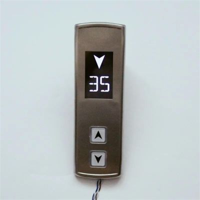 1Set XAA308NA8 LCD Outbound Panel 4.3 Inch Black Blue Screen Round Button Elevator Accessories Parts (Color : Red, Size : Black screen)