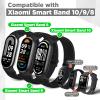 Bcuckood Elastic Bands Compatible with Xiaomi Smart Band 10/9/8 for Women Men, Stretchy Solo Loop Soft Nylon Elastic Strap Replacement Wristband for Xiaomi Mi Band 10/9/83 PCS view 2