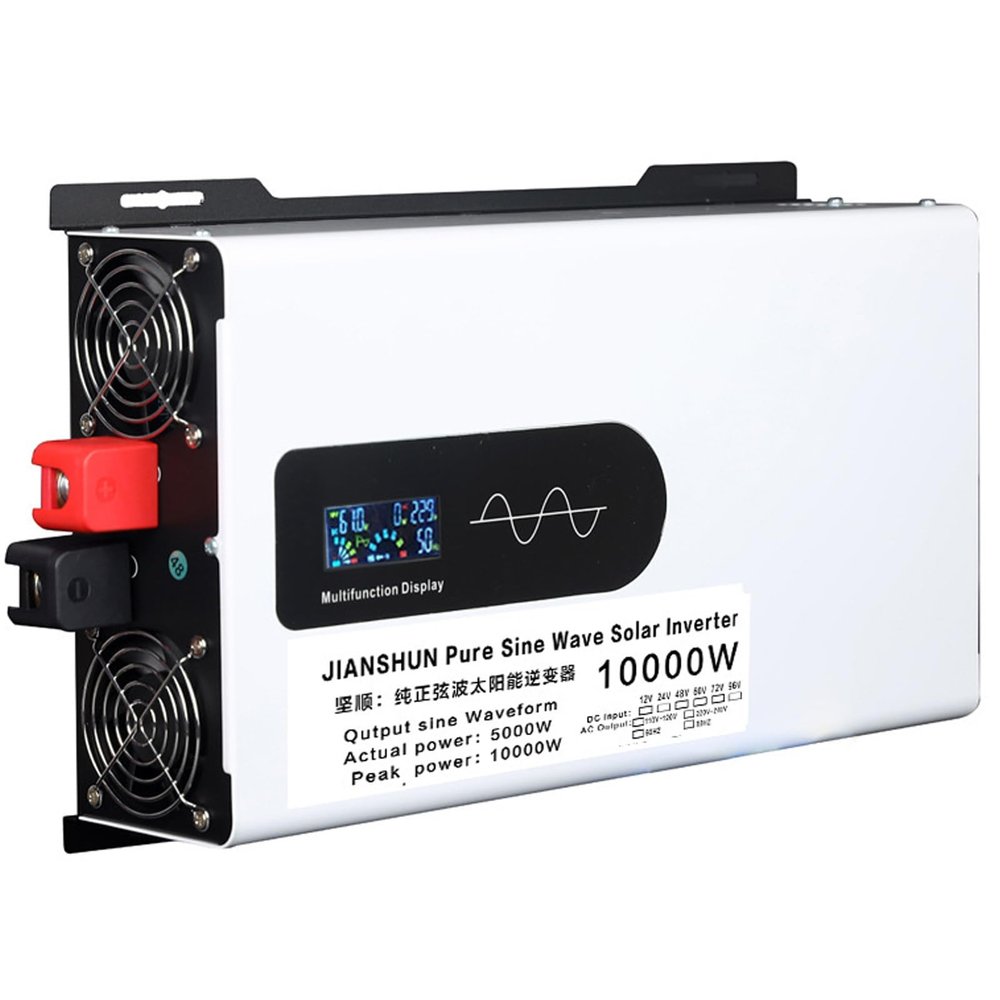 5000W 6000W 8000W 10000W 12000W Pure Sine Wave Inverter - 110V 220V AC Output, LED Display, Cooling Fans Car Charger Perfect for RV, Cottage, Home, Truck, Shed, Outdoor,10000W-60Vto220V