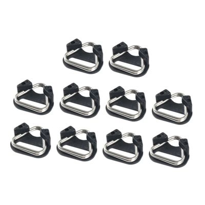 30 pcs Strap Split Hook Ring Triangle Practical Camera Adapter Steel Accessory Black Buckle, Black, 1.3x1.3cm