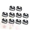 30 pcs Strap Split Hook Ring Triangle Practical Camera Adapter Steel Accessory Black Buckle, Black, 1.3x1.3cm view 2