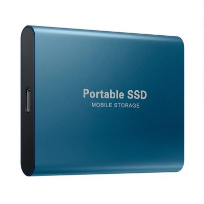 Type-c USB 3.1 SSD Portable Flash Memory 4TB SSD Hard Drive Portable SSD External SSD Hard Drive for Laptop Desktop (Color : Blue, Size : 1TB)