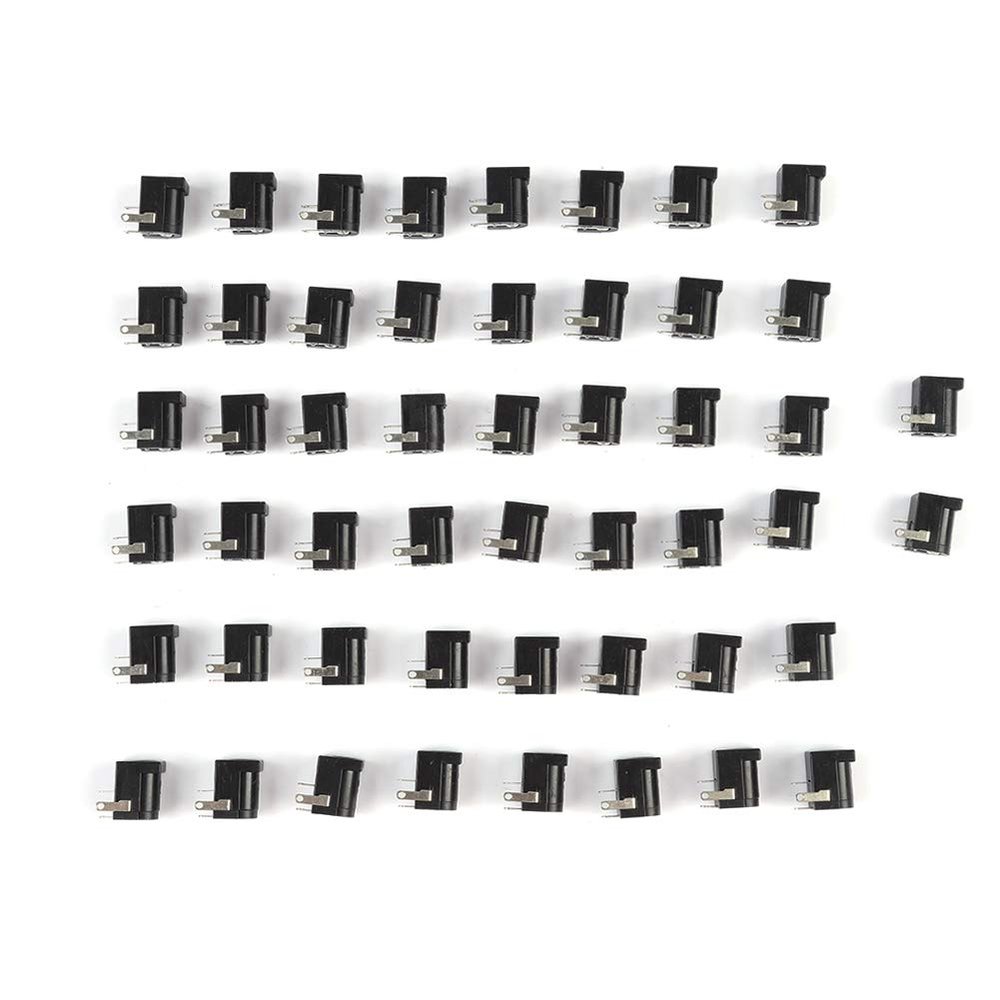 DC Power Jack Socket 5 5mm x 2 1mm Barrel Type Adapter, 50PCS DC Barrel Adapter, Mounting Female DC Power Barrel Jack