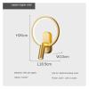 SteFik All Copper Wall lamp Bedroom Bedside lamp Simple and Minimal Light Luxury with spot Lights Room - Lights,Pendant, 3 colors, Gold, Xk-153 view 2