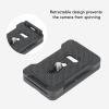Zopsc Adjustable Anti Clamp Tripod Adapter Mount Plate for Arca Standard Port DSLR Cameras, Quick Release Plate view 4