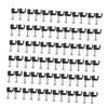 Homoyoyo 100pcs Cable Winder Wall Clamp Black Plastic Cord Fixer for Organizing Telephone Cords More for Home Office and School Use view 1