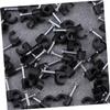Homoyoyo 100pcs Cable Winder Wall Clamp Black Plastic Cord Fixer for Organizing Telephone Cords More for Home Office and School Use view 3