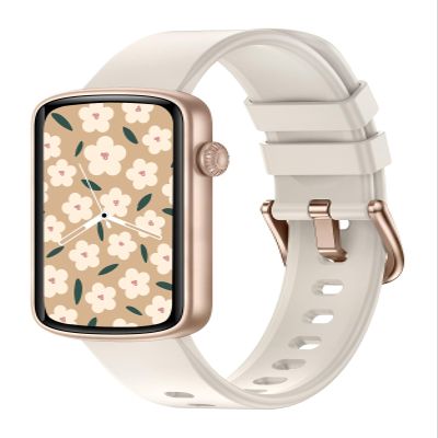SHANG WING Fitness Watches for Women, LYNN2 Fitness Tracker with Heart Rate Monitor Blood Oxygen/Sleep Tracker Pedometer, Slim Step Tracker Watch for iOS/Android Phones Waterproof (Milky White)