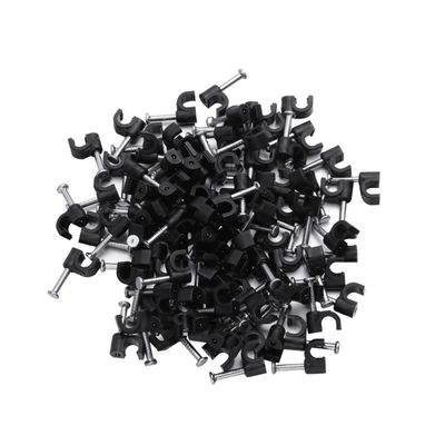 Homoyoyo 100pcs 4mm Plastic Cable Clip Wire Cord Fastener Mini Cable Winder Cord Organizer Organizer Clips