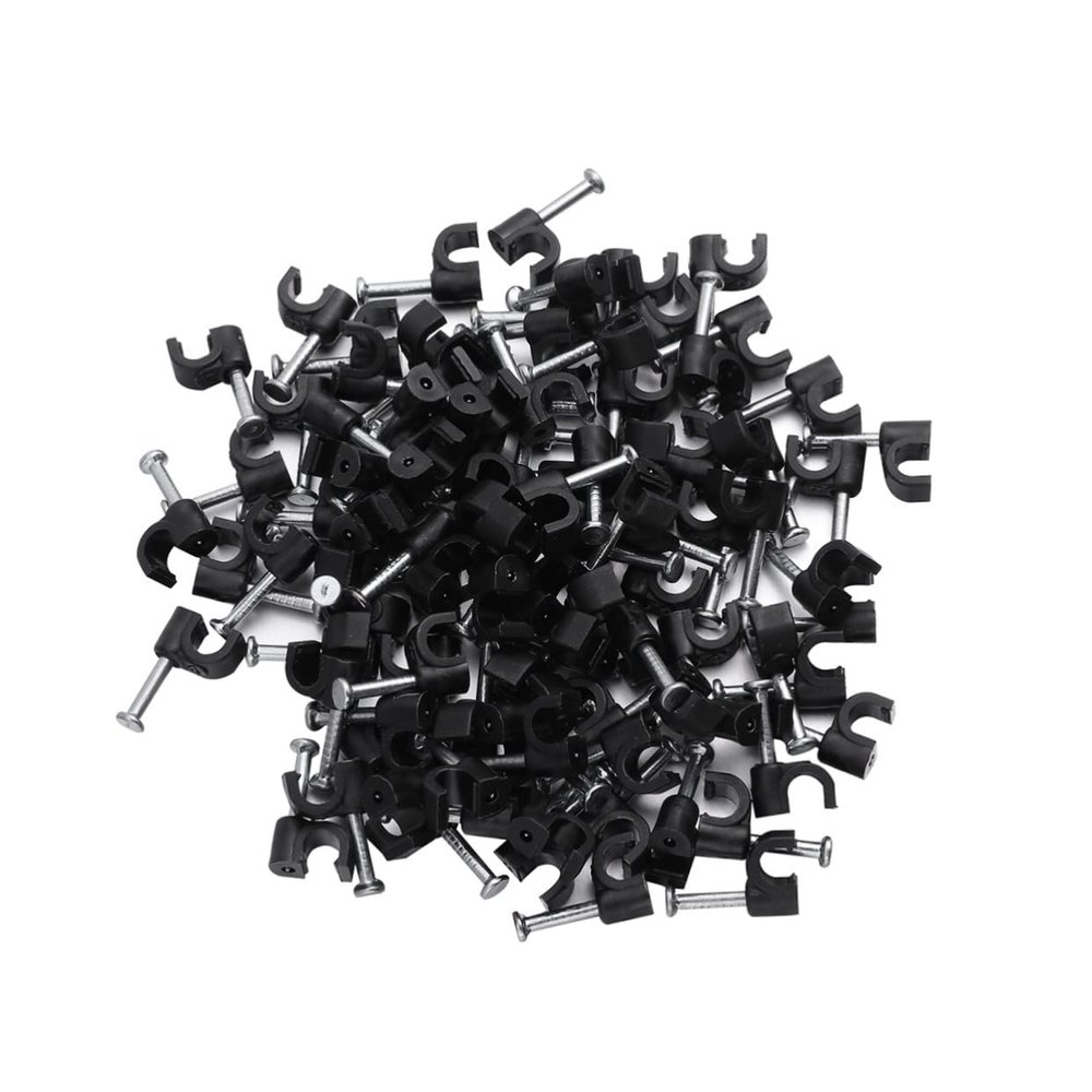 Homoyoyo 100pcs 4mm Plastic Cable Clip Wire Cord Fastener Mini Cable Winder Cord Organizer Organizer Clips