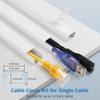 One-Cord Hider Kit, 126in Cable Covers for Wires on Wall, Mini Wire Hider for Wall Mounted TV, White Cable Raceway, Paintable Cord Cover Cable Management for Home Office, 8 x L15.7in W0.6in H0.4in view 2