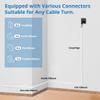 One-Cord Hider Kit, 126in Cable Covers for Wires on Wall, Mini Wire Hider for Wall Mounted TV, White Cable Raceway, Paintable Cord Cover Cable Management for Home Office, 8 x L15.7in W0.6in H0.4in view 3