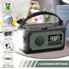 irjeen 12000mAh Emergency Radio, Portable Weather Alert Radio AM/FM/NOAA, Hand Crank with Flashlight, Reading Lamp, SOS Alarm, USB Charger, for Home & Outdoor Emergency (Green) view 4