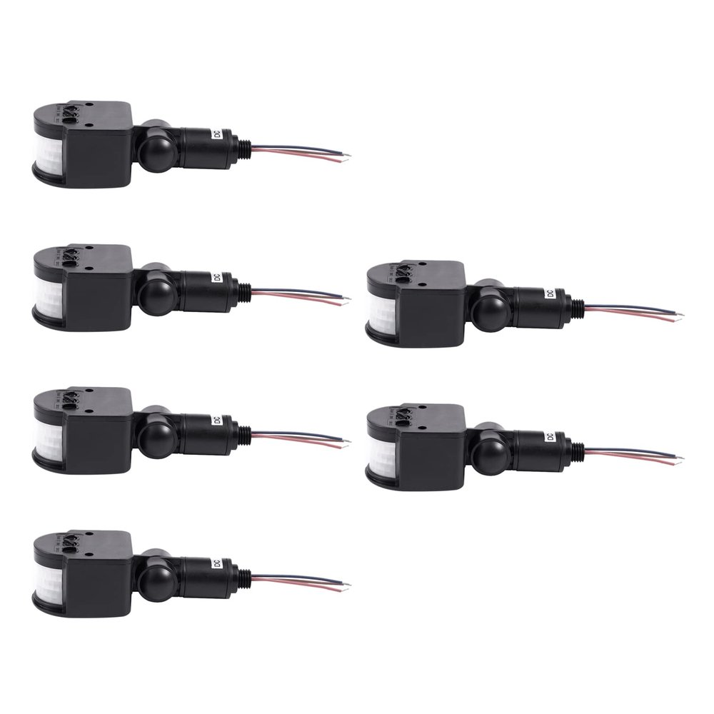 Baglaum 6X Outdoor 12V DC Automatic Infrared PIR Motion Sensor Switch for LED Light, Black