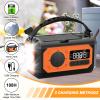 irjeen 12000mAh Emergency Radio, Portable Weather Alert Radio AM/FM/NOAA, Hand Crank with Flashlight, Reading Lamp, SOS Alarm, USB Charger, for Home & Outdoor Emergency (Orange) view 4