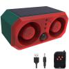 Solar Outdoor Motion Sensor Alarm with 13Sounds, WONFAST 130db Dual Speaker Gunshot Dog Barking Sound Recording and Adjustable Volume Warning Security Strobe Light for Farm Yard Orchard Barn (1PCS) view 1