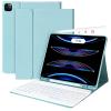 AMZCASE for iPad Air 13 inch Case with Keyboard(M2/M3), Folio Magnetic Detachable Stand Cover for iPad air13 inch 2024/2025, Pro 12.9 inch 6th/5thGen, Pen Holder for 12.9 case with keyboard, Lake Blue view 1