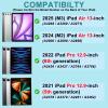 AMZCASE for iPad Air 13 inch Case with Keyboard(M2/M3), Folio Magnetic Detachable Stand Cover for iPad air13 inch 2024/2025, Pro 12.9 inch 6th/5thGen, Pen Holder for 12.9 case with keyboard, Lake Blue view 2