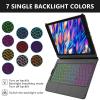 aMZCaSE for iPad 9th/8th/7th Generation case with Keyboard and Pen Holder,Colorful Backlight,360Rotatable Slim Cover,10.2 inch of iPad Case with Wireless Bluetooth Keyboard,Pencil Holder,Black view 4