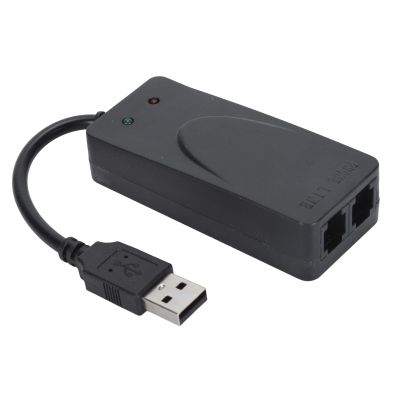USB 2.0 Fax Modem, External V.90 56K Dial Up USB Analog Fax Modem, USB to Telephone Jack, RJ11 Ports Support Caller ID Computer Laptop Fax Modem for for Linux