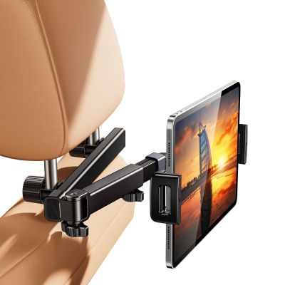 nediea Headrest Tablet Holder, Car Headrest Tablet Stand, Extension Arm Car Back Seat Mount Tablet Holder for Kids, Compitible with 4.7-12.9" Tablet iPad Pro, Air, Mini, Galaxy, Fire