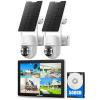 CAMCAMP Solar Security Cameras Outdoor Wireless with 10" Monitor, 2 Cam Kit view 1