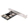 Baglaum 4X New 4 Ports PCIe Riser Adapter Board PCI-E 1X to 4 USB 3.0 PCI-E Rabbet GPU Riser Extender ETH/Monero view 2