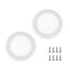uxcell 2pcs 5" Grill Mesh Decorative Circle Woofer Guard Protector Cover Parts White view 1