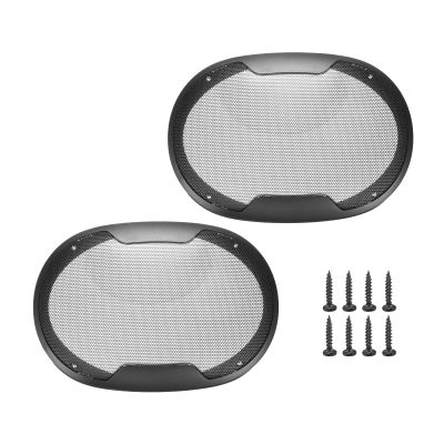 uxcell 2pcs 6" x 9" Speaker Grill Mesh Decorative Oval Woofer Guard Protector Cover Parts Black