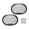 uxcell 2pcs 6" x 9" Speaker Grill Mesh Decorative Oval Woofer Guard Protector Cover Parts Black view 1