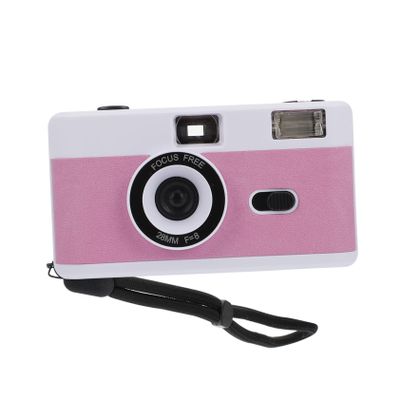 DOITOOL 2 Pcs Abs Vintage Camera Built-in Flash Reusable Film Camera for 35mm Films Easy to Use