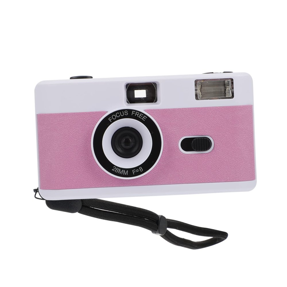 DOITOOL 2 Pcs Abs Vintage Camera Built-in Flash Reusable Film Camera for 35mm Films Easy to Use