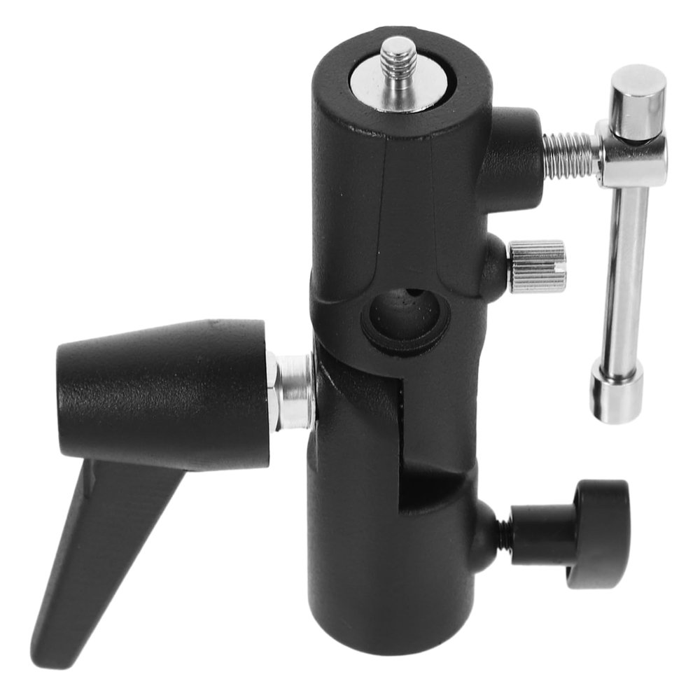 ARTIBETTER Flash Bracket Umbrella Clamp Flash Stand Adapter Metal Flash Lamp Holder 1/4'' Umbrella Flash Mount