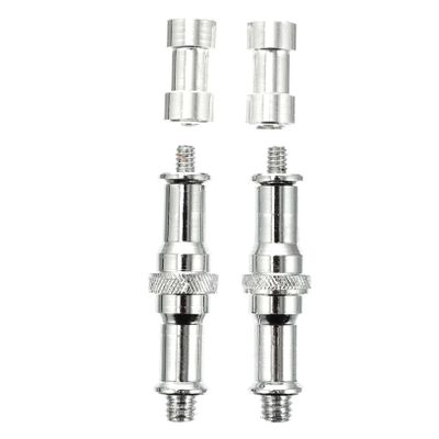 DOITOOL Cold Shoe Adapter Mount 2 Sets 3/8 to 1/4 Threaded Screw Nut Adapter Kit for Light Stand Flashlight