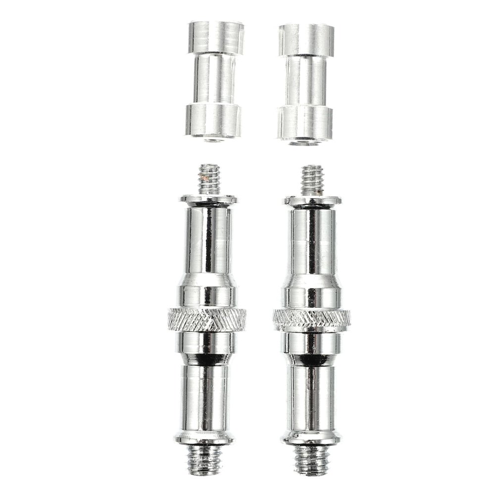 DOITOOL Cold Shoe Adapter Mount 2 Sets 3/8 to 1/4 Threaded Screw Nut Adapter Kit for Light Stand Flashlight