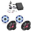 Clarion CMM-30BB Hideaway Marine Source Unit with (2) CMS-651RGB-SWB 6.5-inch LED RGB Marine Coaxial Speakers, Sport Grilles view 1