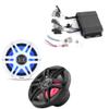 Clarion CMM-30BB Hideaway Marine Source Unit with CMS-651RGB-SWB 6.5-inch LED RGB Marine Coaxial Speakers, Sport Grilles view 1
