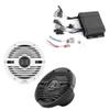 Clarion CMM-30BB Hideaway Marine Source Unit with CMS-651-CWB 6.5-inch Marine Coaxial Speakers, Classic Grilles view 1