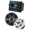 Clarion CMM-30 Marine Source Unit with Full-Color LCD Display with CMSP-651-SWG 6.5-inch Premium Marine Coaxial Speakers, Sport Grilles view 1