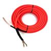 14 Gauge Speaker Wire Custom Color + Custom Length Snakeskin Braided Sleeve Copper Marine Car Audio Automotive Speaker Wire 14 AWG (Red, 50 FT) view 1