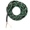 14 Gauge Speaker Wire Custom Color + Custom Length Snakeskin Braided Sleeve Copper Marine Car Audio Automotive Speaker Wire 14 AWG (Black/Green, 50 FT) view 1