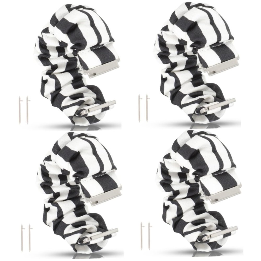 2pcs Watch Strap Bracelets Watches Belt Watch Accessories Watchband Hair Ring Elasticity, 14.5x2.5cmx4pcs, Polyester and elastic band, no gemstone