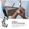 2pcs Watch Strap Bracelets Watches Belt Watch Accessories Watchband Hair Ring Elasticity, 14.5x2.5cmx4pcs, Polyester and elastic band, no gemstone view 2
