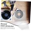 Uonlytech 50pcs Vinyl Record Protective Bag Self-Adhesive Outer Sleeves for Double Record Albums Scratch Album Covers Vinyl Protector view 4