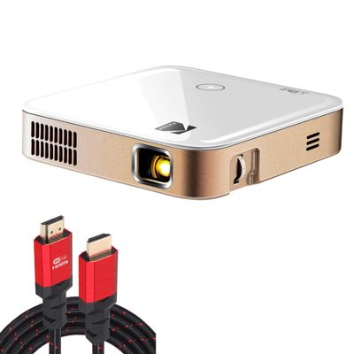 KODAK Luma 350 Portable Smart Projector w/ Luma App | Ultra HD Rechargeable Video Projector with 6FT HDMI Cable - w/Streaming Apps, Wi-Fi, Mirroring, Remote Control & Crystal-Clear Imaging